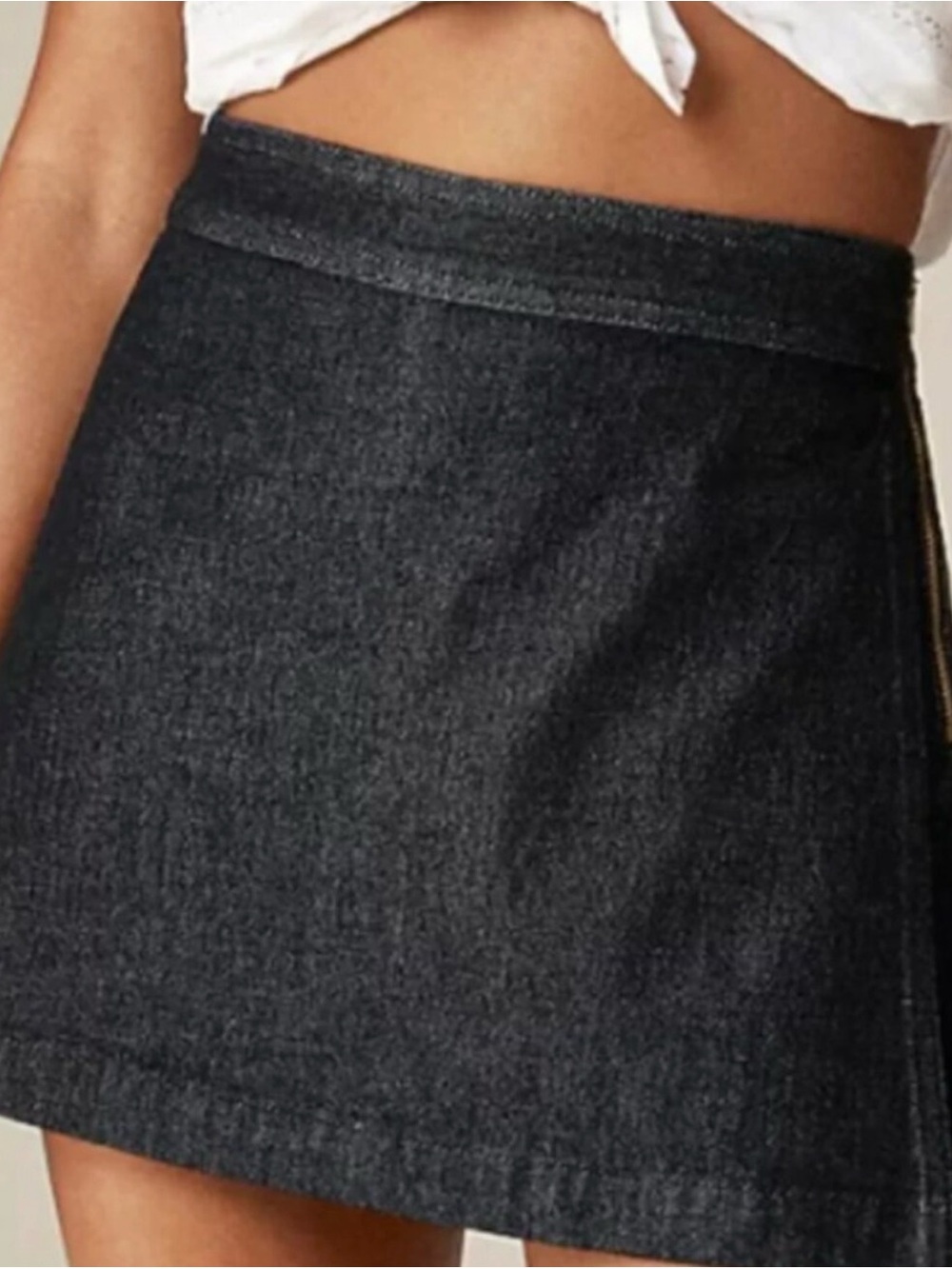 J. Crew Black Denim Mini Skirt - Picture 2 of 6